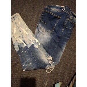 KNDK Men's  Jeans Distressed Ombre' 11 4 14 11  L/34 w/32